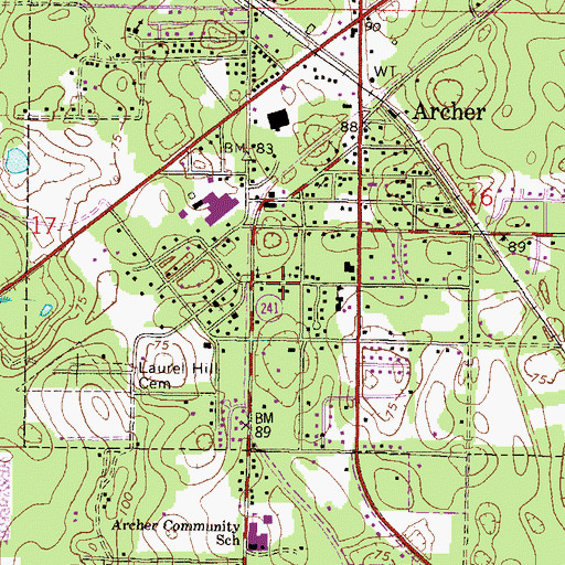 Topographic Map of Saint Joseph Missionary Baptist Church, FL