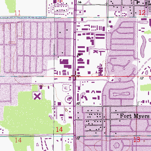 Topographic Map of Park Meadow School and Child Care, FL