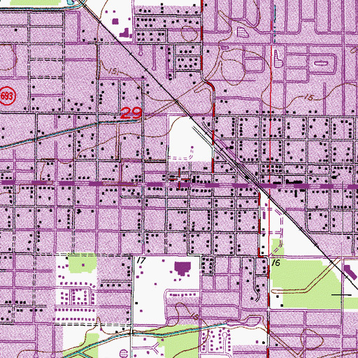 Topographic Map of Saint Stephen Lutheran Church, FL