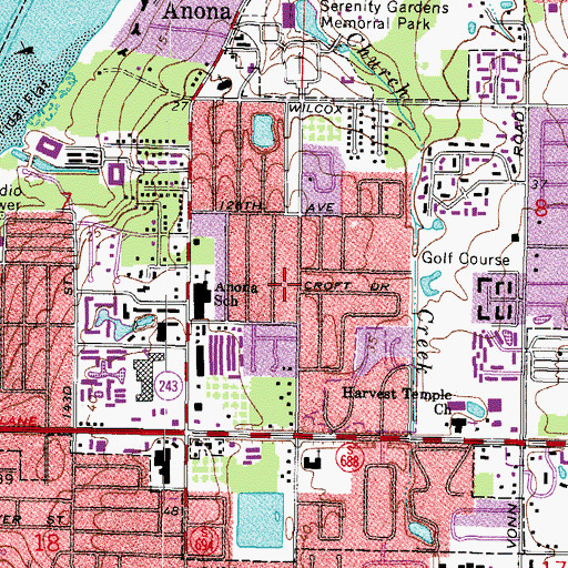 Topographic Map of Calvary Open Bible Church, FL