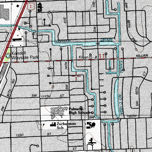Topographic Map of Southwest Community Church, FL