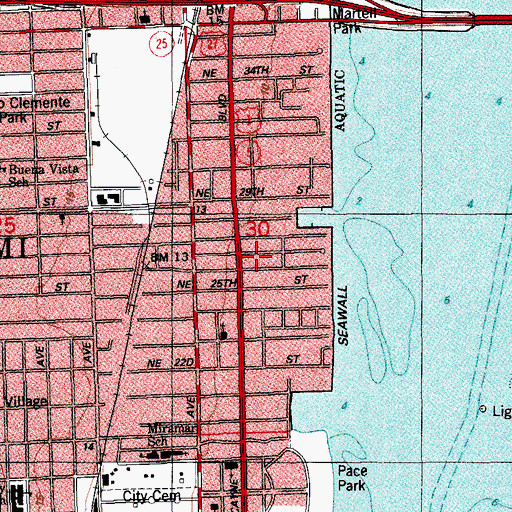 Topographic Map of Bethany Mission Assembly of God, FL
