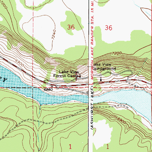 Topographic Map of Lake View Forest Camp, AZ