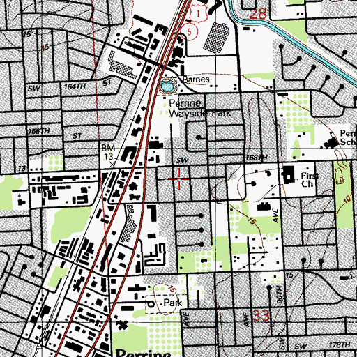 Topographic Map of Our Lady of the Holy Rosary School, FL