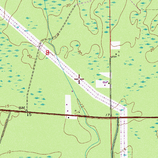 Topographic Map of Flagler County, FL