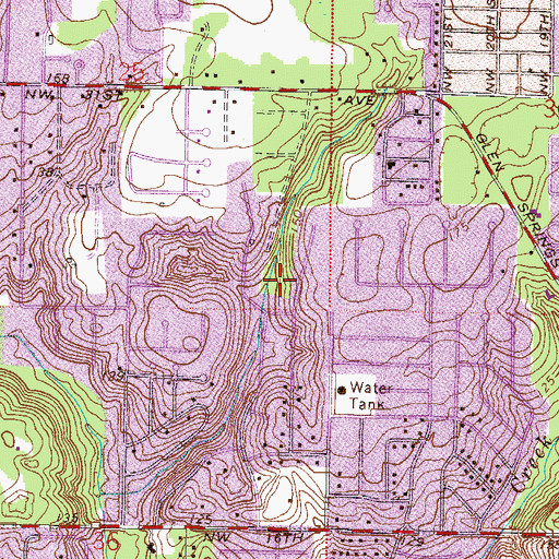 Topographic Map of Alachua County, FL