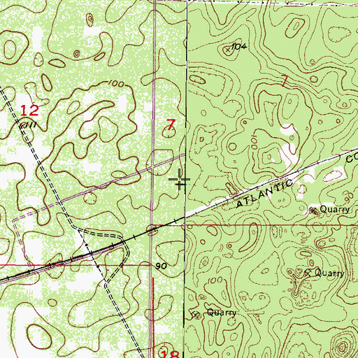 Topographic Map of Croom Wildlife Management Area, FL