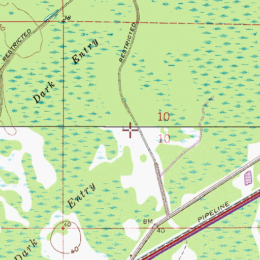 Topographic Map of Tomoka Wildlife Management Area Volusia Recharge Tract, FL