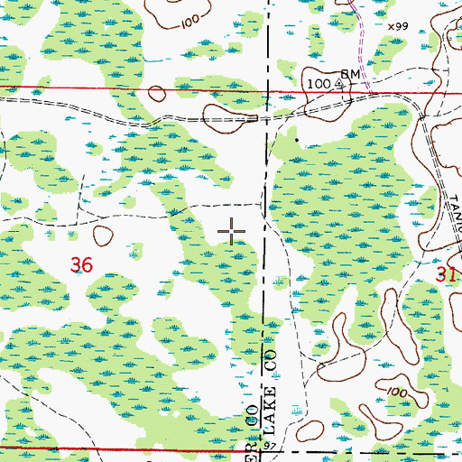 Topographic Map of Green Swamp Wildlife Management Area, FL