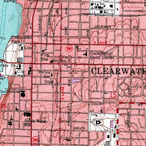 Topographic Map of Play Parc School-Upper Pinellas Association for Retarded Children, FL
