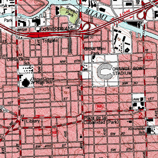 Topographic Map of Shepherd School, FL