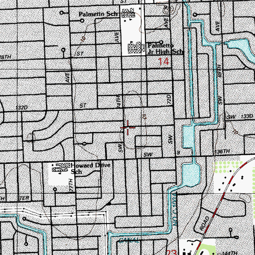 Topographic Map of Grant Center, FL