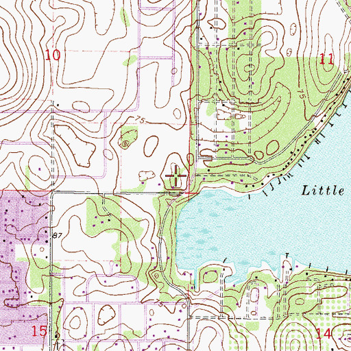 Topographic Map of Lake Weir, FL