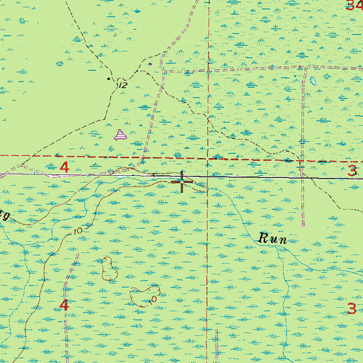 Topographic Map of Gulf Hammock Wildlife Management Area, FL