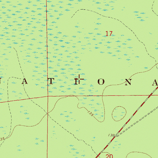 Topographic Map of Osceola Wildlife Management Area, FL