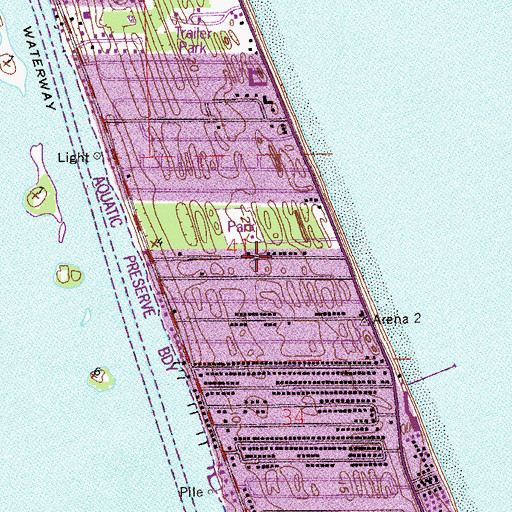 Topographic Map of G W Perpall Grant, FL