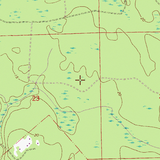 Topographic Map of Nassau Wildlife Management Area, FL