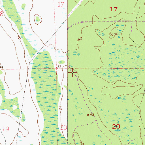 Topographic Map of South Tomoka Wildlife Management Area, FL
