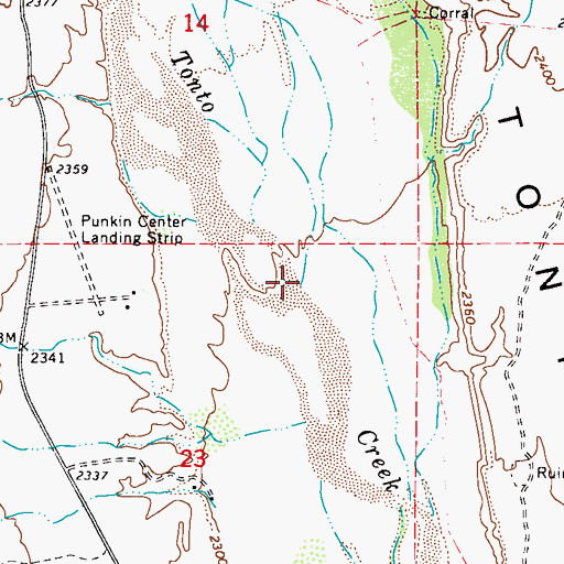 Topographic Map of Lambing Creek, AZ