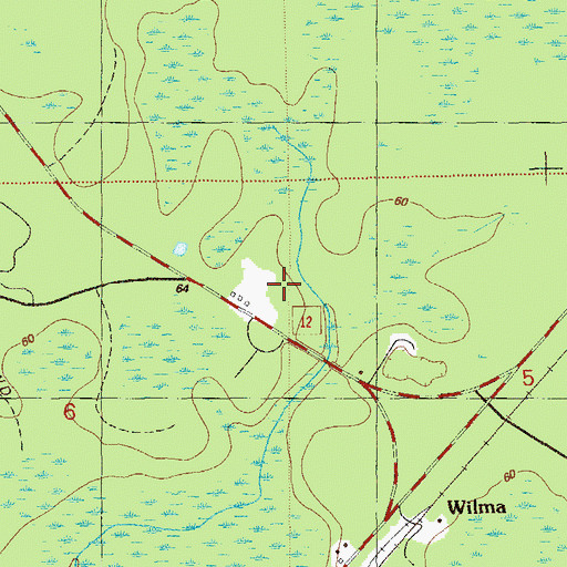 Topographic Map of Wilma Work Center, FL