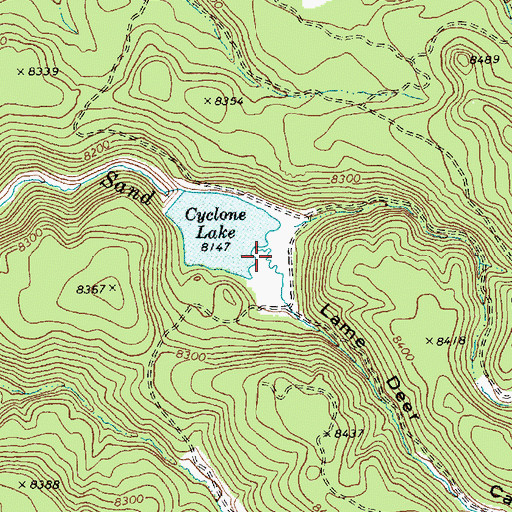 Topographic Map of Lame Deer Canyon, AZ