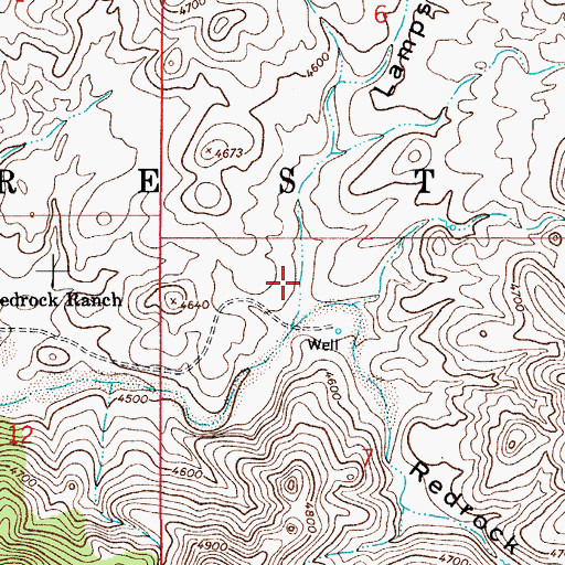 Topographic Map of Lampshire Canyon, AZ