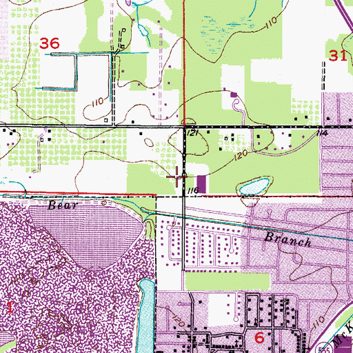 Topographic Map of WBAR-AM (Bartow), FL