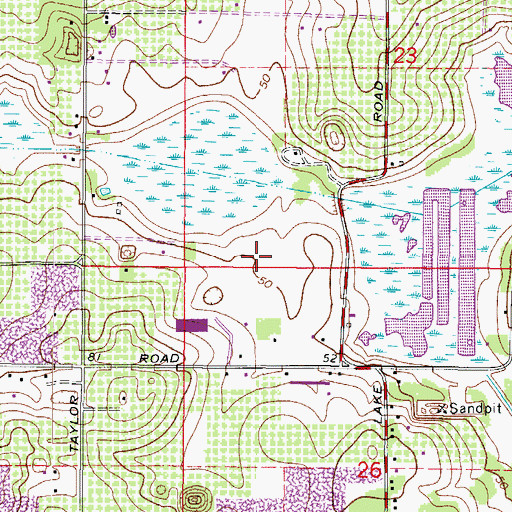 Topographic Map of WEND-AM (Brandon), FL