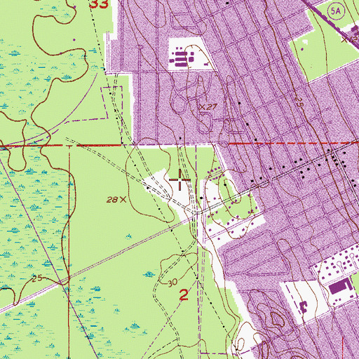 Topographic Map of WNDB-AM (Daytona Beach), FL