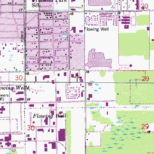 Topographic Map of WCRM-AM (Fort Myers), FL