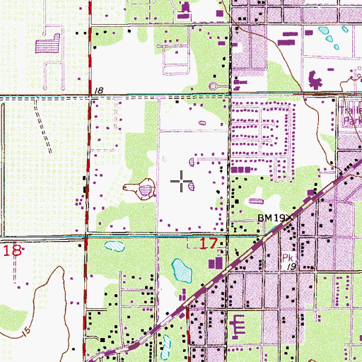 Topographic Map of WIRA-AM (Fort Pierce), FL
