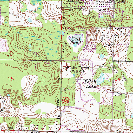 Topographic Map of WLUS-AM (Gainesville), FL