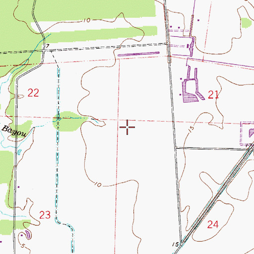 Topographic Map of WRNE-AM (Gulf Breeze), FL
