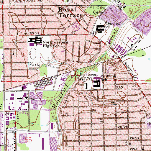 Topographic Map of WSVE-AM (Jacksonville), FL
