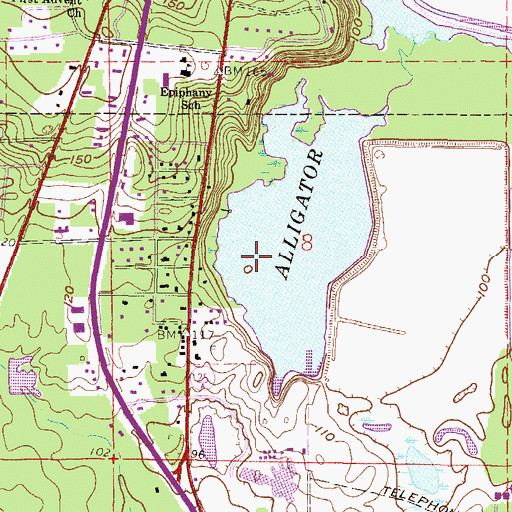 Topographic Map of WDSR-AM (Lake City), FL