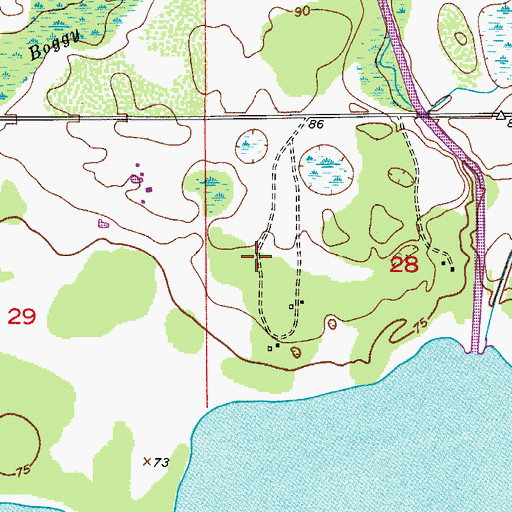 Topographic Map of WWTK-AM (Lake Placid), FL