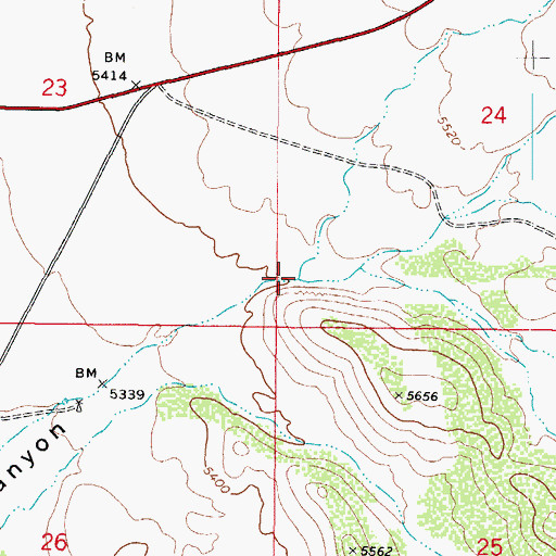 Topographic Map of Lang Canyon, AZ