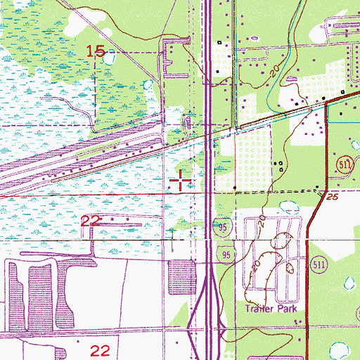 Topographic Map of WTAI-AM (Melbourne), FL