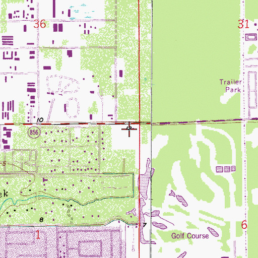 Topographic Map of WNOG-AM (Naples), FL