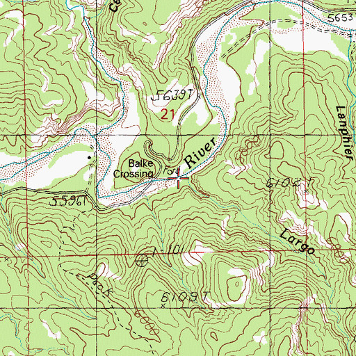 Topographic Map of Largo Creek, AZ