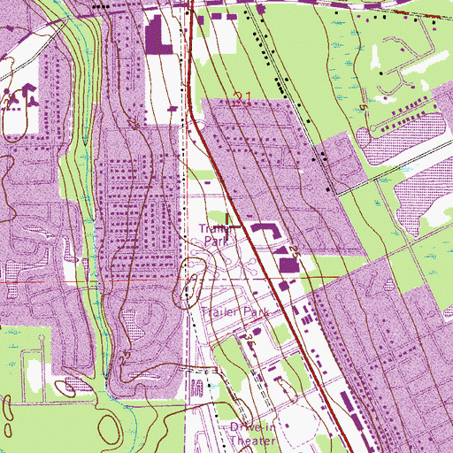Topographic Map of WELE-AM (Ormond Beach), FL