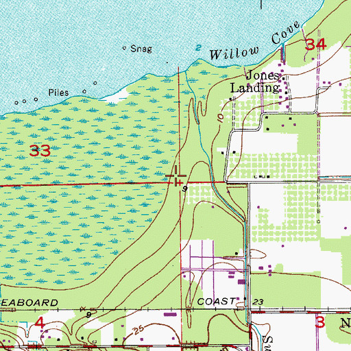 Topographic Map of WCAG-AM (Oviedo), FL