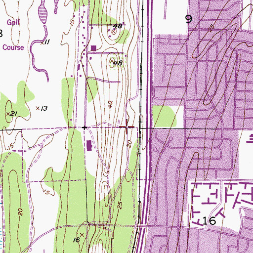 Topographic Map of WPBR-AM (Palm Beach), FL