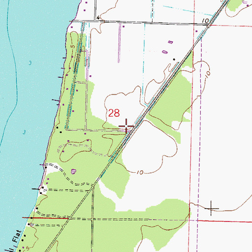 Topographic Map of WBND-AM (Pensacola Beach), FL