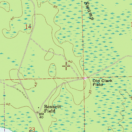 Topographic Map of WART-AM (Port Orange), FL