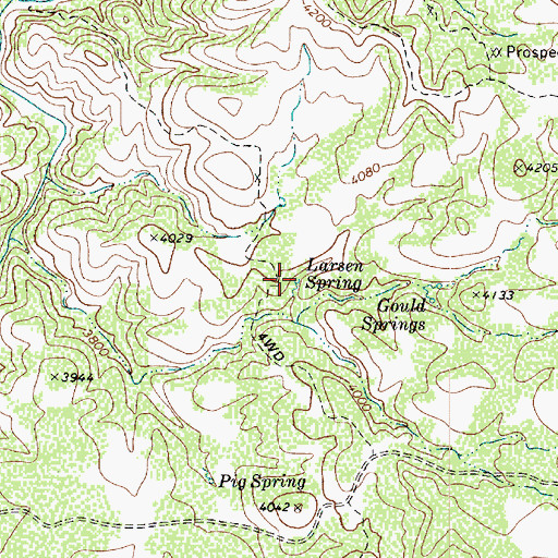 Topographic Map of Larsen Spring, AZ