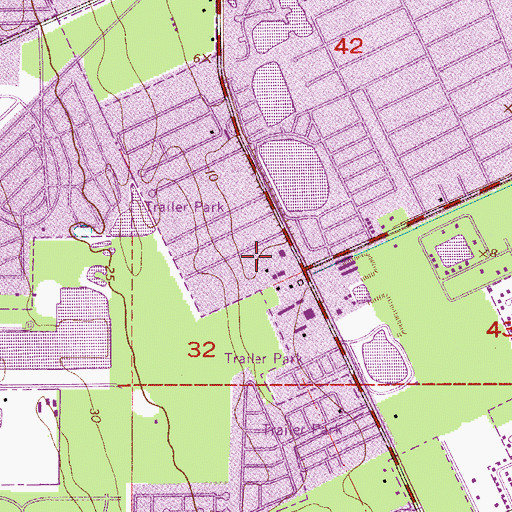 Topographic Map of WPUL-AM (South Daytona), FL