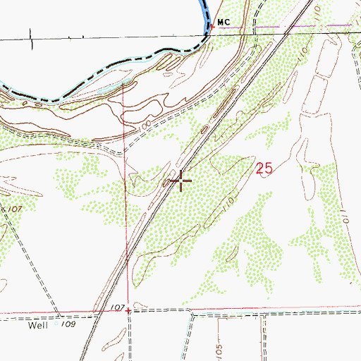 Topographic Map of Cocopah Reservation, AZ