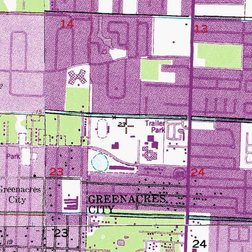 Topographic Map of WPBG-AM (West Palm Beach), FL