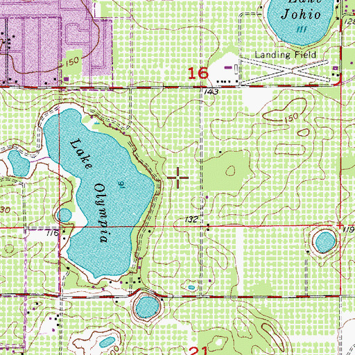 Topographic Map of WXTO-AM (Winter Garden), FL